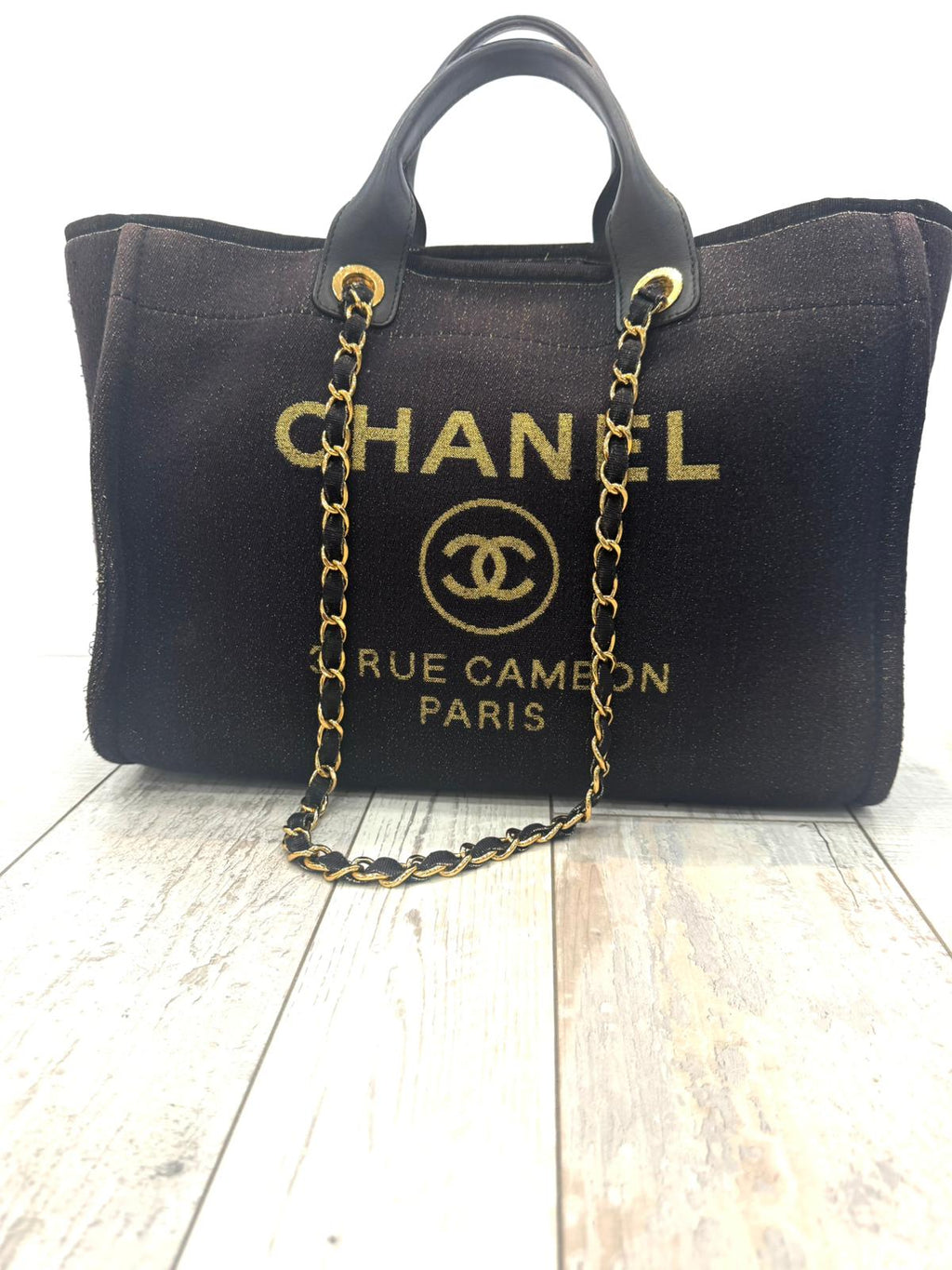CHANEL LUREX CANVAS MEDIUM DEAUVILLE TOTE