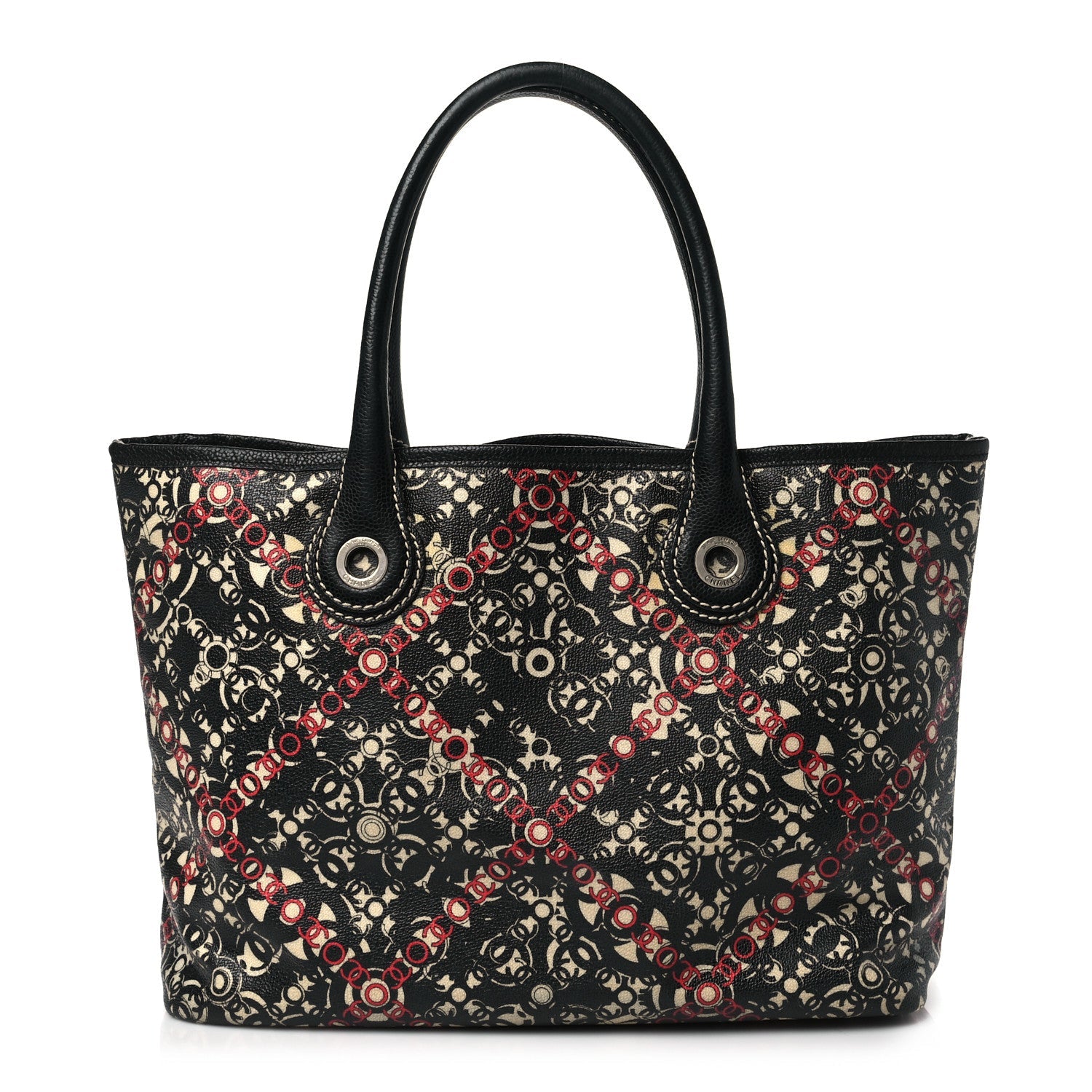 CHANEL COATED CANVAS COCO SMALL TOTE BAG