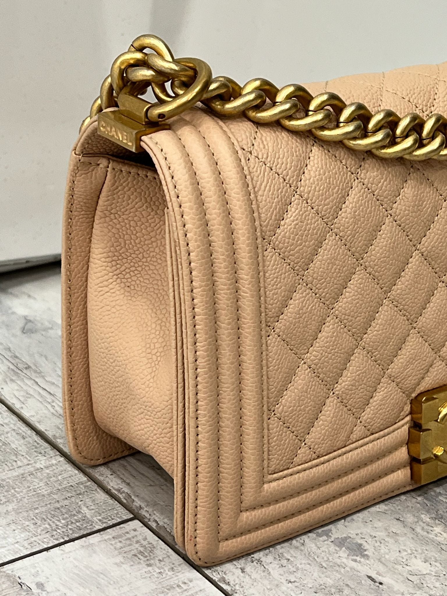 CHANEL MEDIUM CAVIAR LEATHER BOY BAG