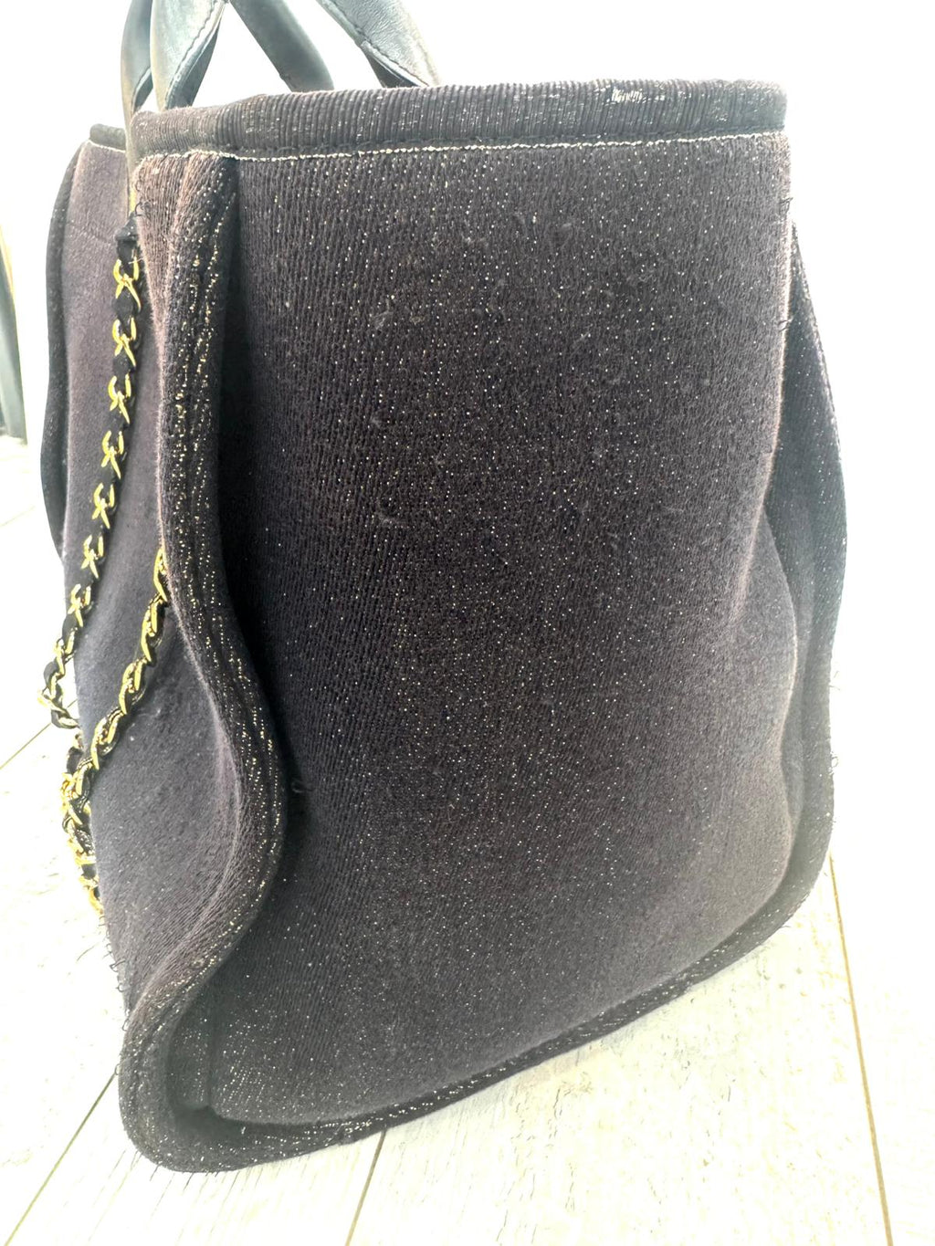 CHANEL LUREX CANVAS MEDIUM DEAUVILLE TOTE