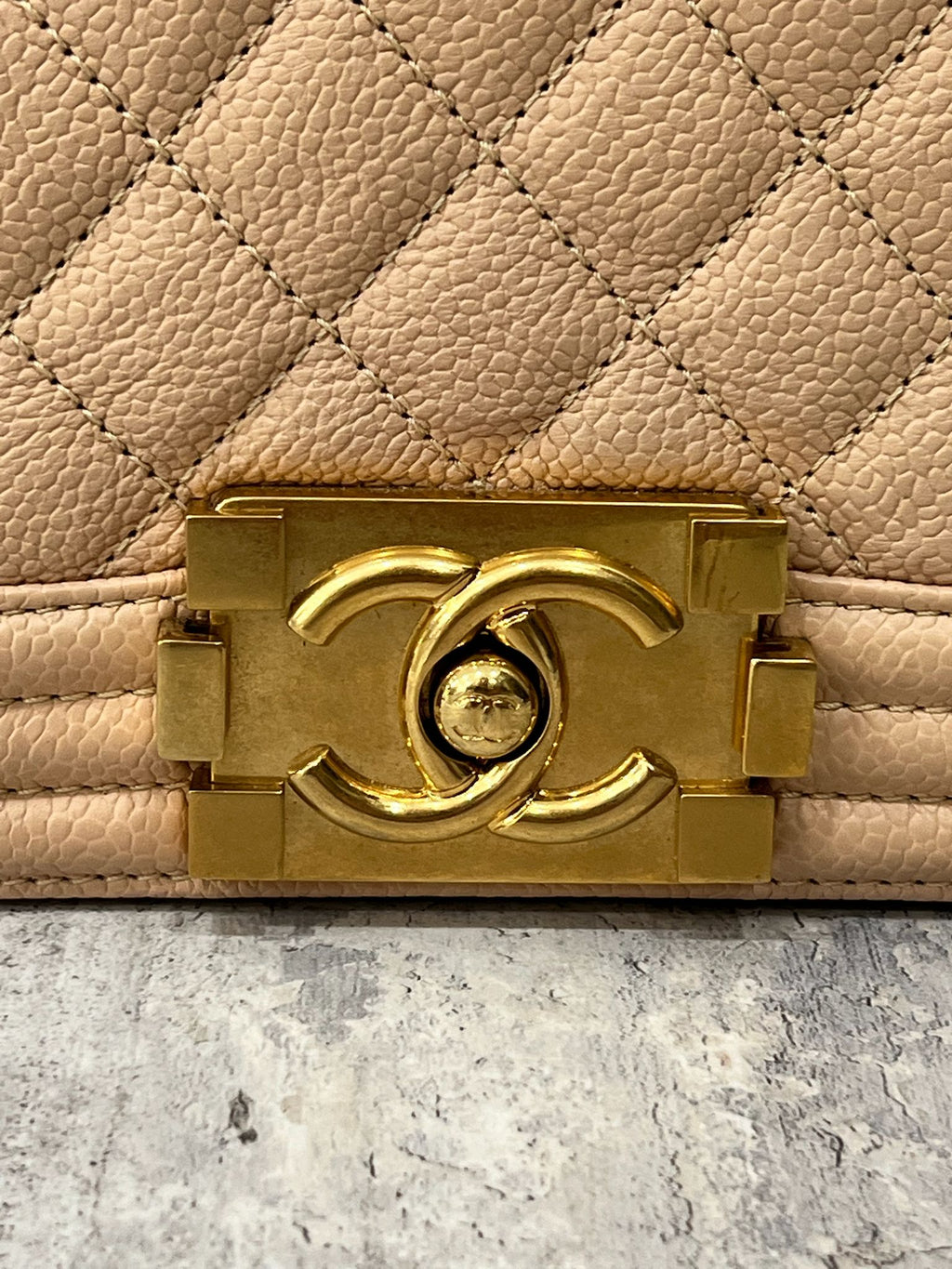 CHANEL MEDIUM CAVIAR LEATHER BOY BAG