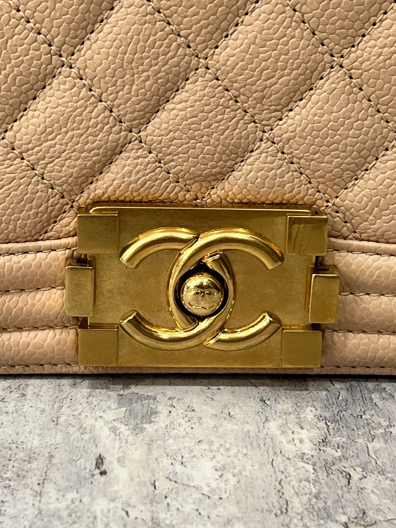 CHANEL MEDIUM CAVIAR LEATHER BOY BAG