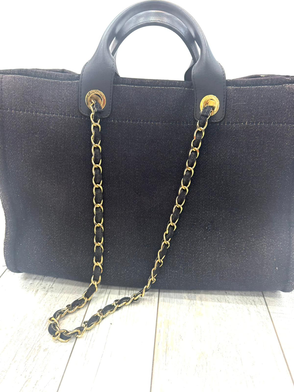 CHANEL LUREX CANVAS MEDIUM DEAUVILLE TOTE