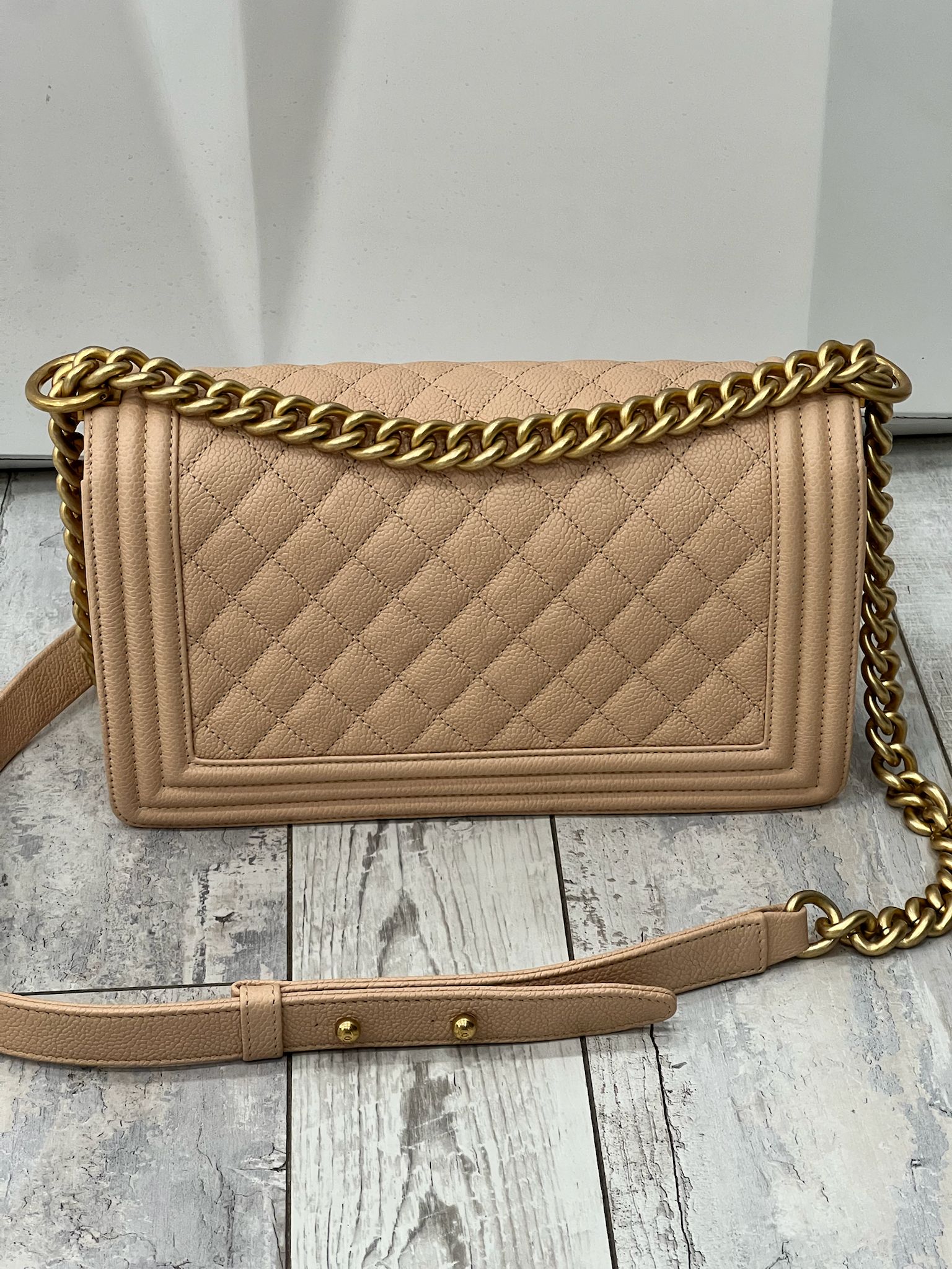 CHANEL MEDIUM CAVIAR LEATHER BOY BAG