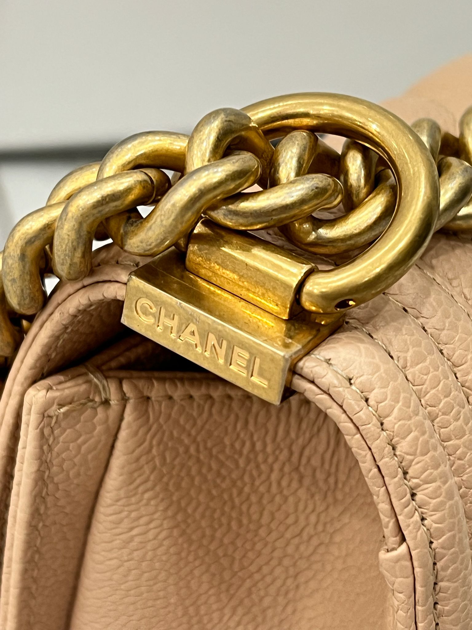 CHANEL MEDIUM CAVIAR LEATHER BOY BAG