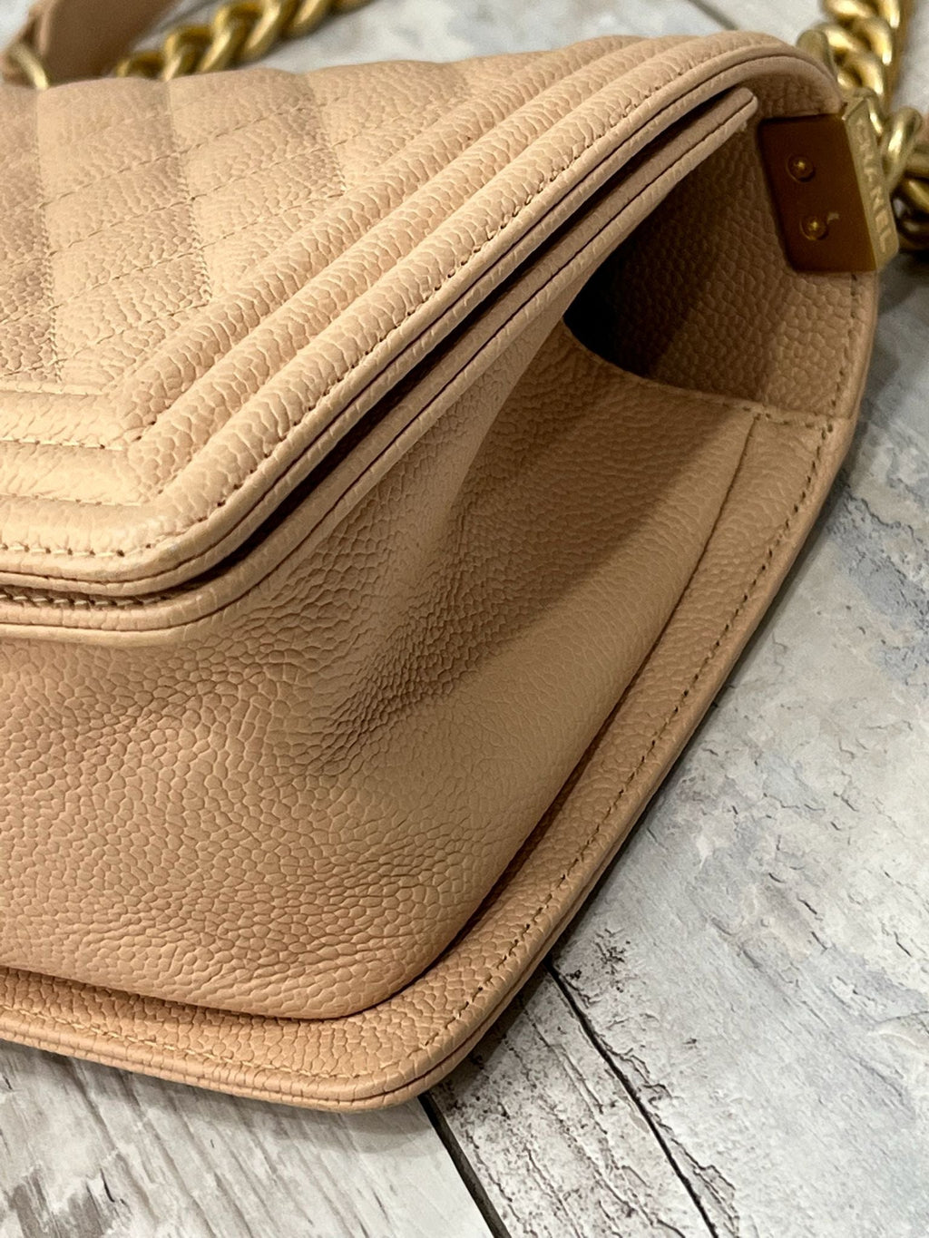CHANEL MEDIUM CAVIAR LEATHER BOY BAG
