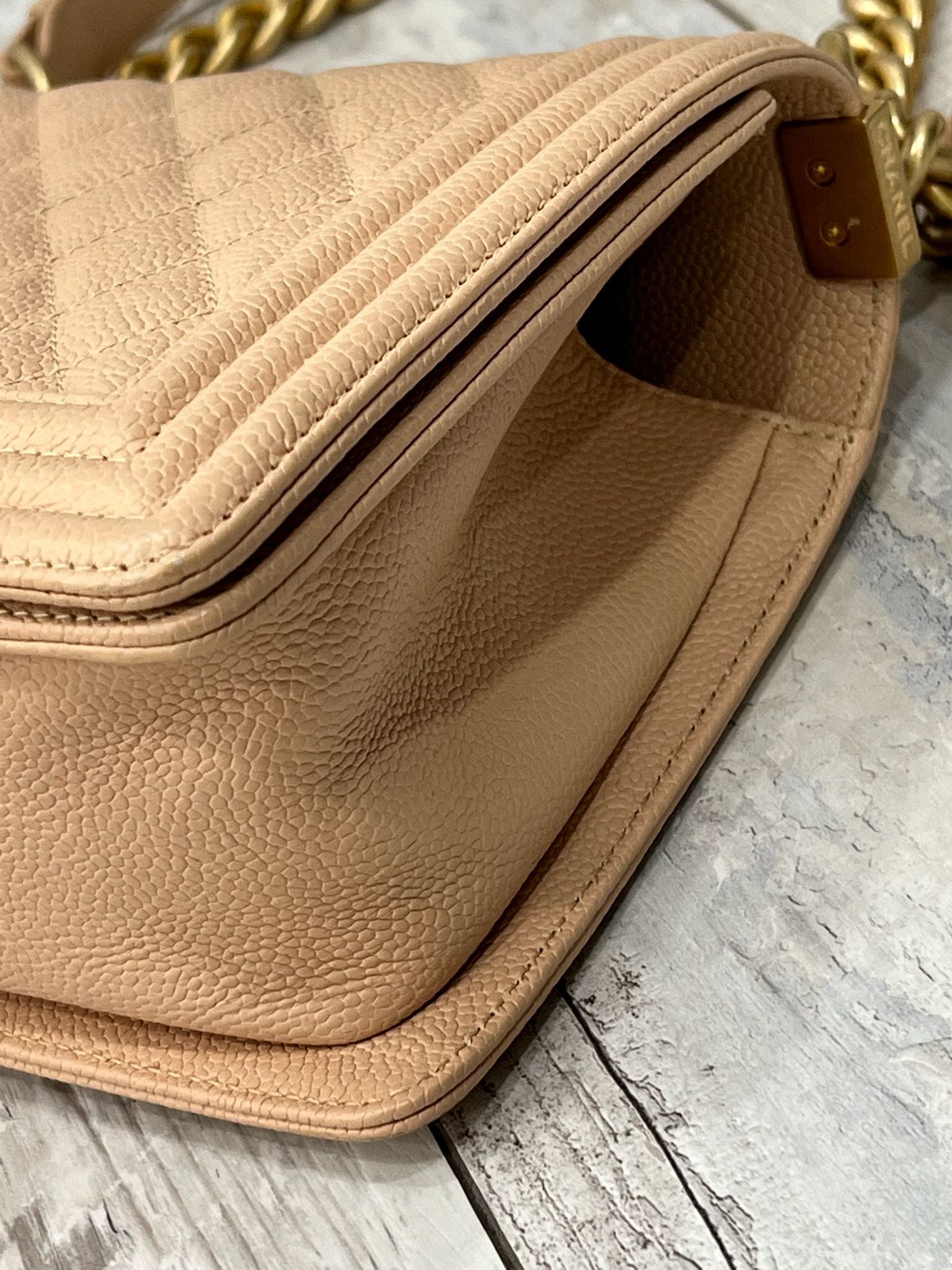 CHANEL MEDIUM CAVIAR LEATHER BOY BAG