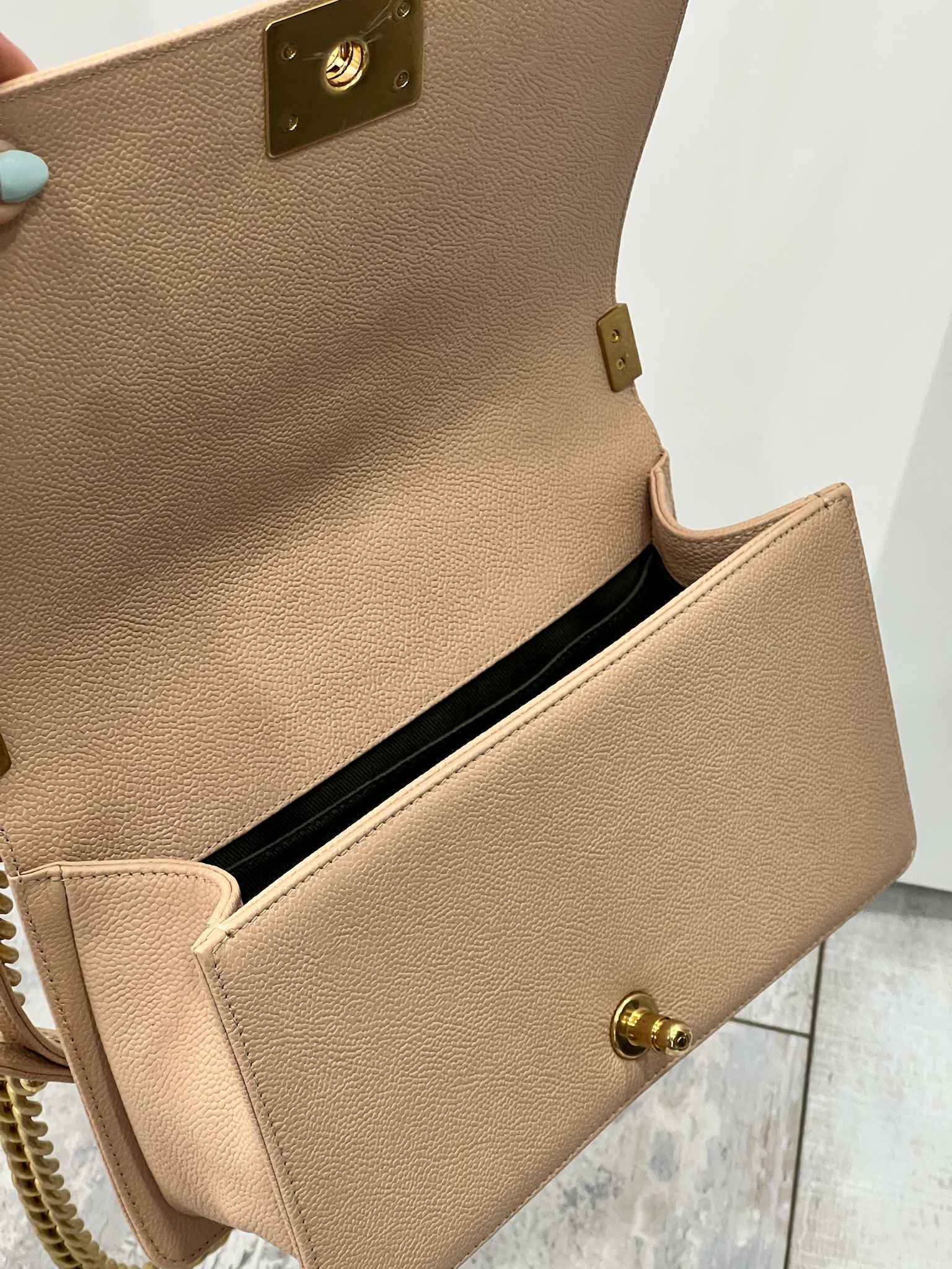 CHANEL MEDIUM CAVIAR LEATHER BOY BAG