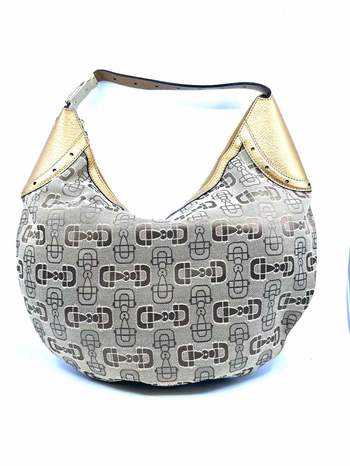 GUCCI Tan Canvas Handbag