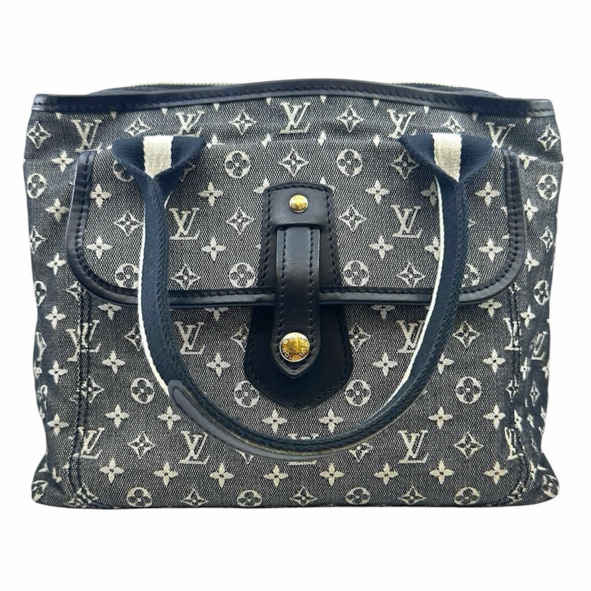 LOUIS VUITTON black, white Canvas Monogram Handbag