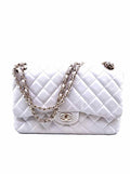 CHANEL Classic White Leather Handbag