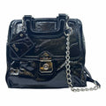 DOLCE & GABBANA Black Patent Leather Solid Handbag