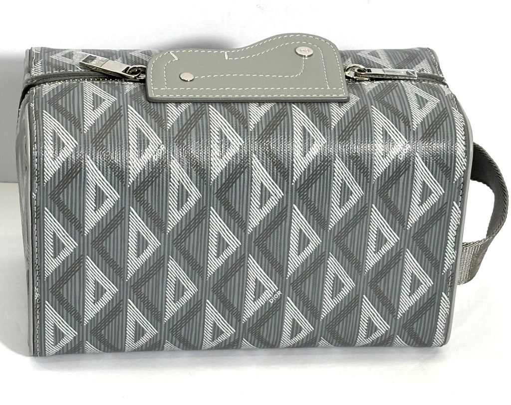 DIOR COATED CANVAS CD DIAMOND LINGOT TOLIETRY POUCH