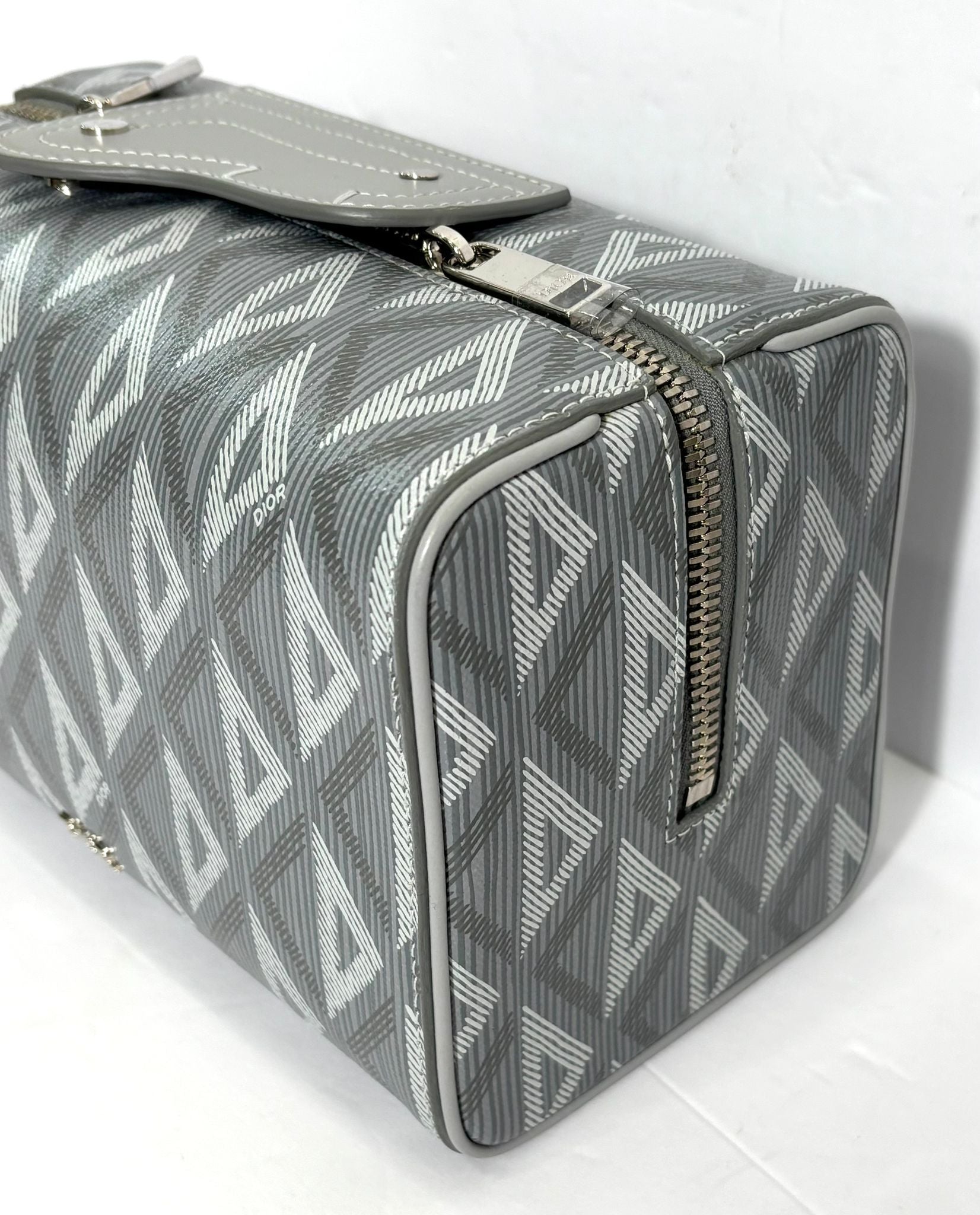 DIOR COATED CANVAS CD DIAMOND LINGOT TOLIETRY POUCH