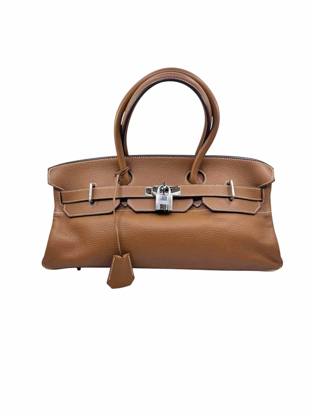 HERMES Caramel Leather Pebble Handbag