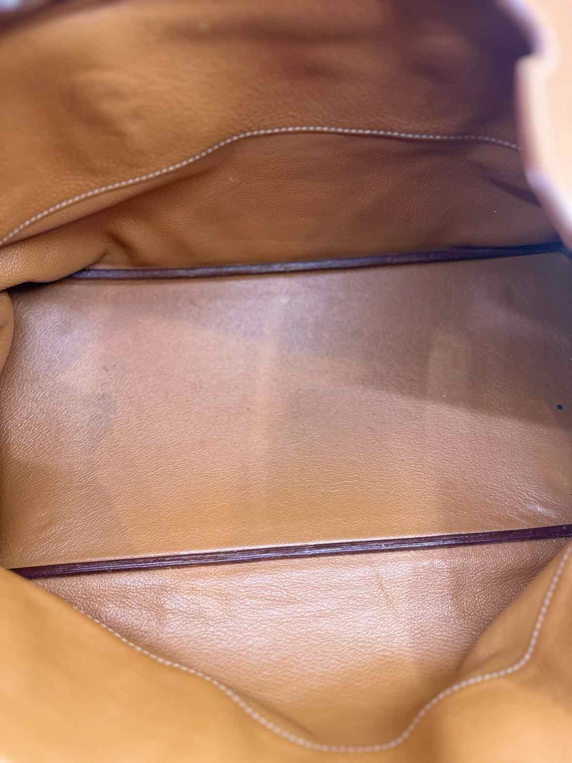 HERMES Caramel Leather Pebble Handbag