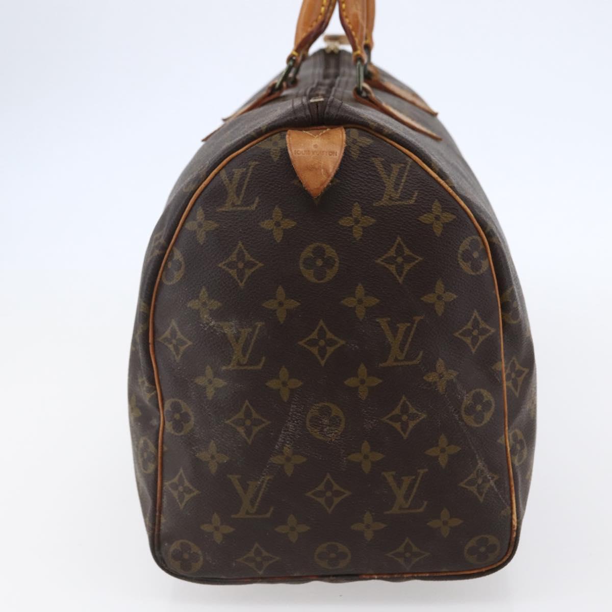 Louis Vuitton Speedy Bandouliere Bag Monogram Canvas Brown Canvas Handbag (Pre-Owned)