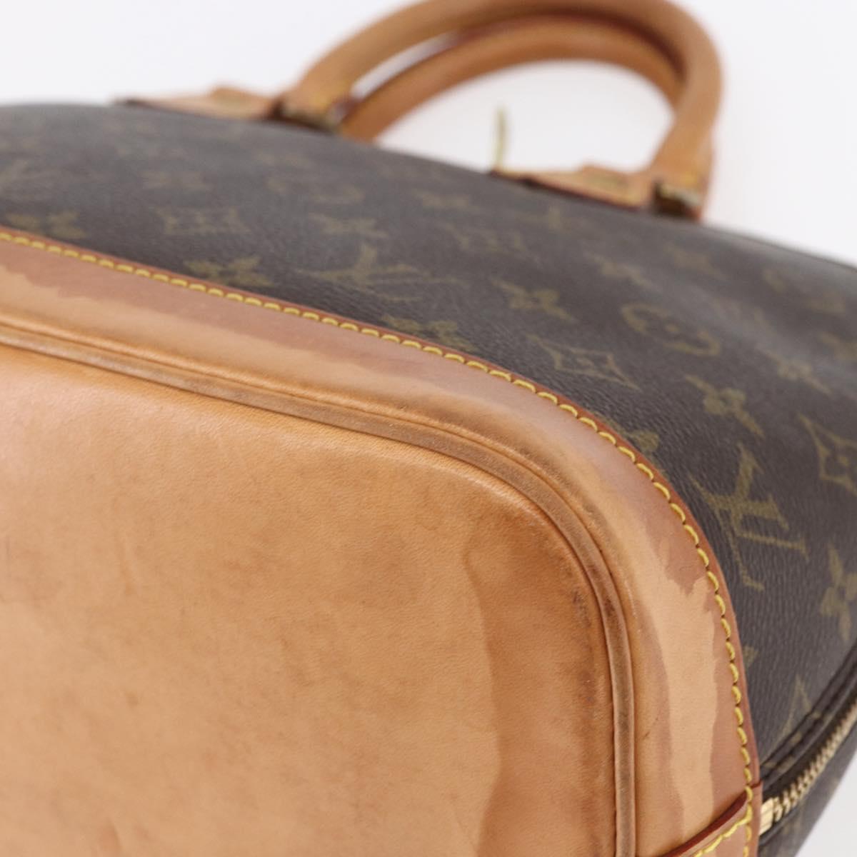 Louis Vuitton Alma Handbag Monogram Canvas Brown Canvas Handbag (Pre-Owned)