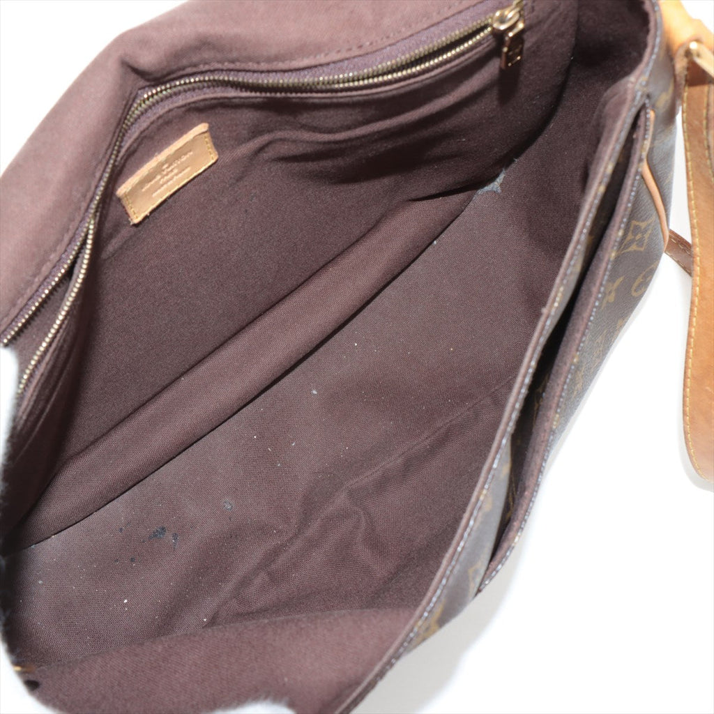 Louis Vuitton Menilmontant Handbag Monogram Canvas Brown Canvas Crossbody Bag Bag (Pre-Owned)