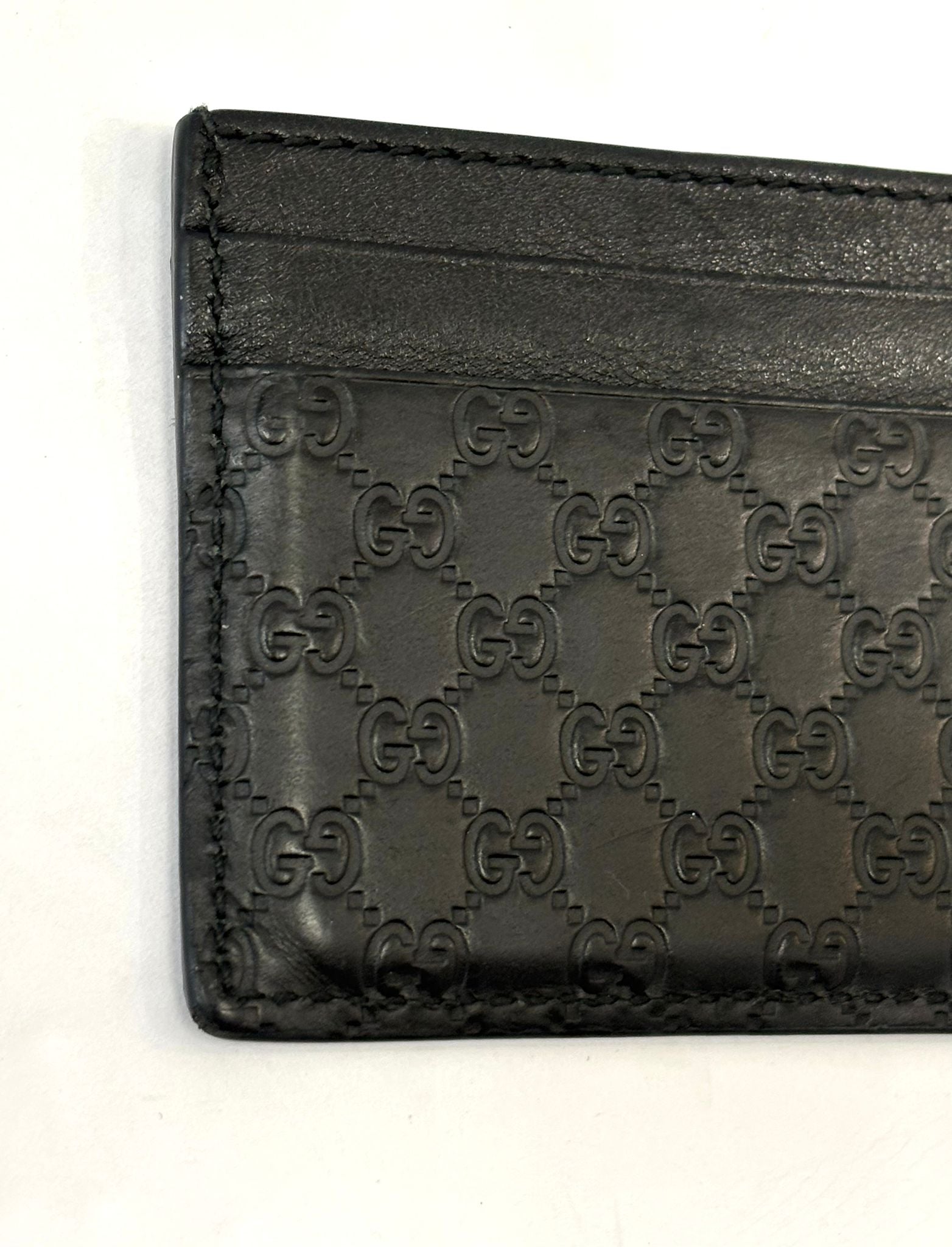 GUCCI MICROGUCCISIMA LEATHER CARD HOLDER