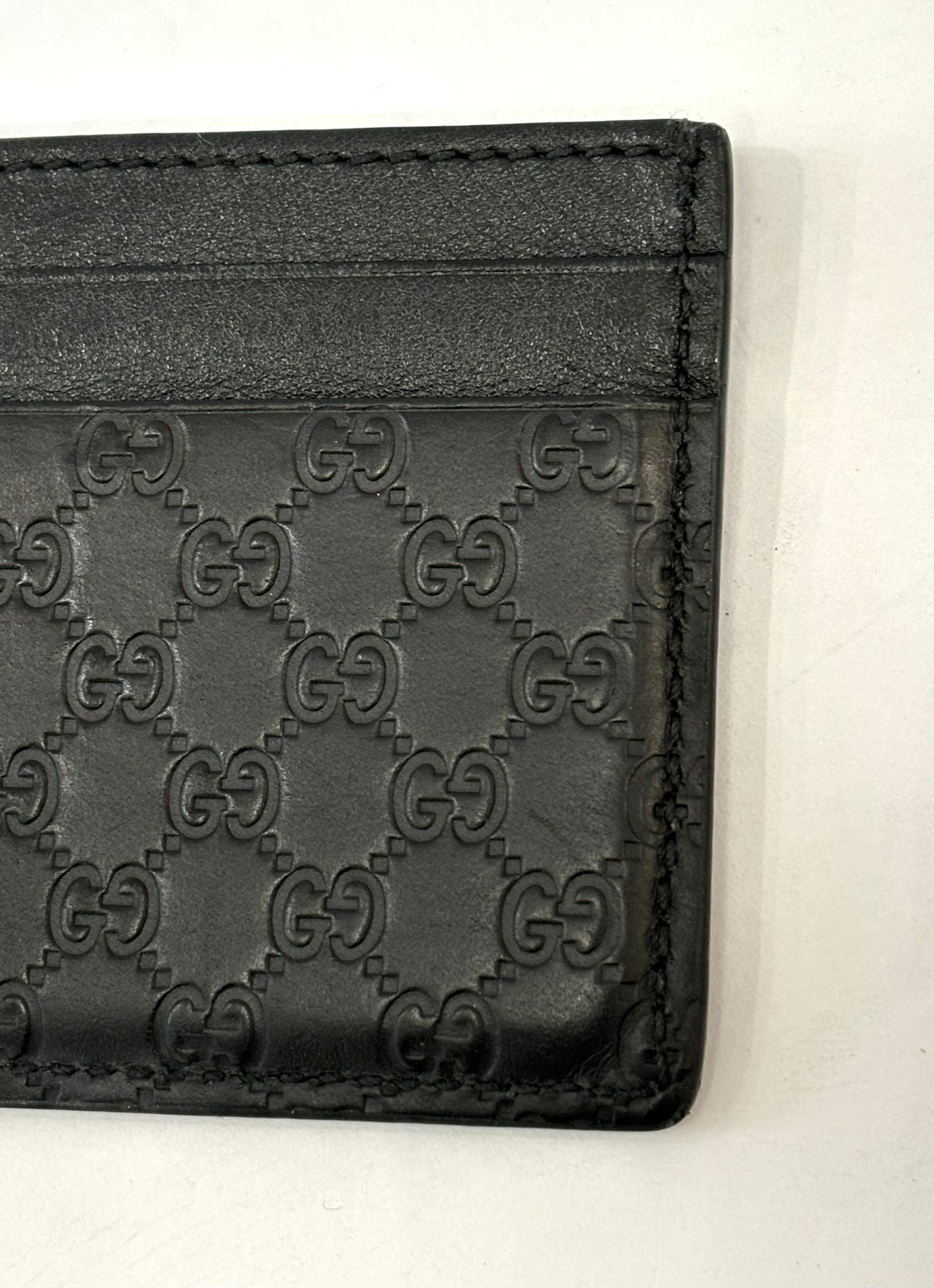 GUCCI MICROGUCCISIMA LEATHER CARD HOLDER