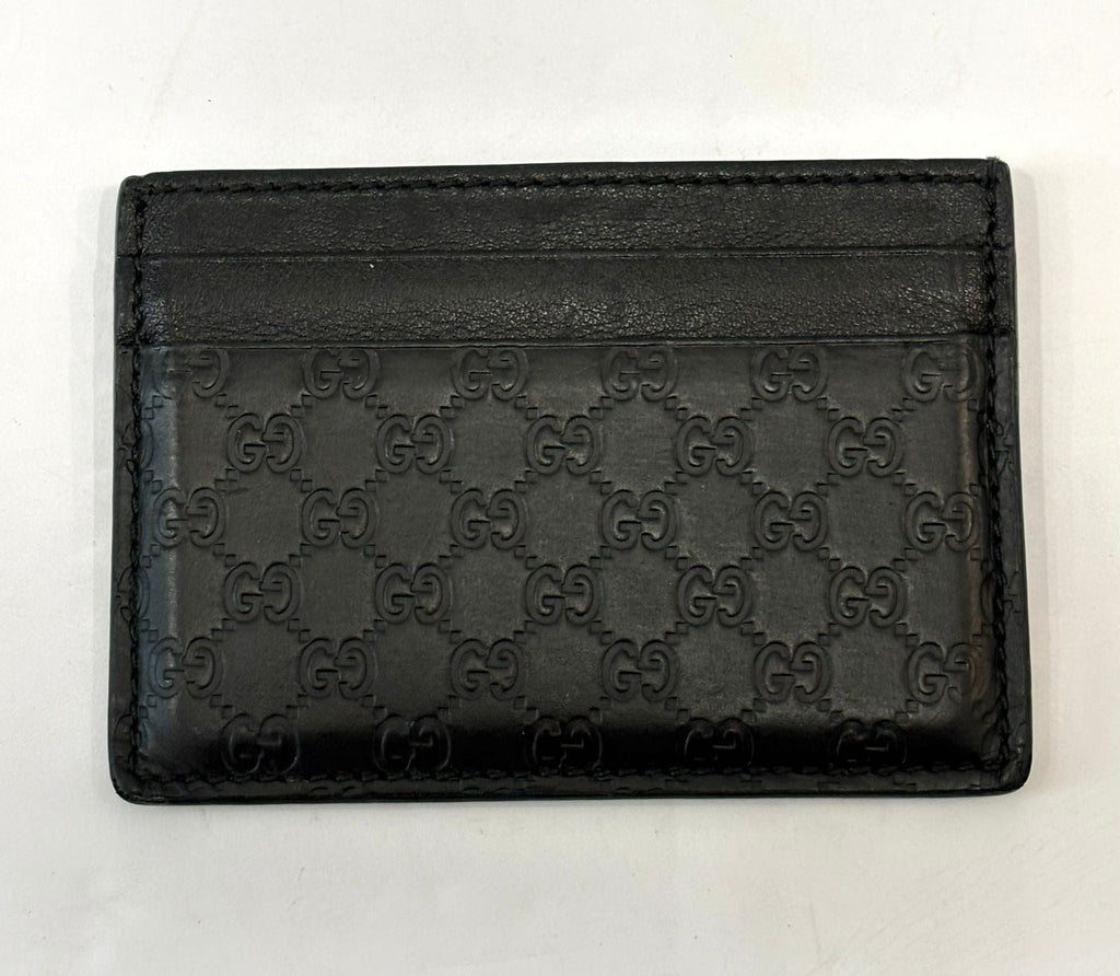 GUCCI MICROGUCCISIMA LEATHER CARD HOLDER