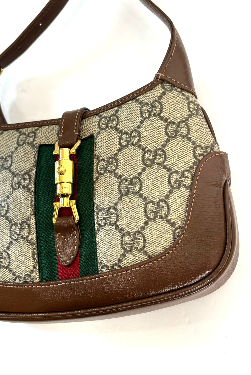 GUCCI GG SUPREME MONOGRAM MINI JACKIE 1961 HOBO BAG