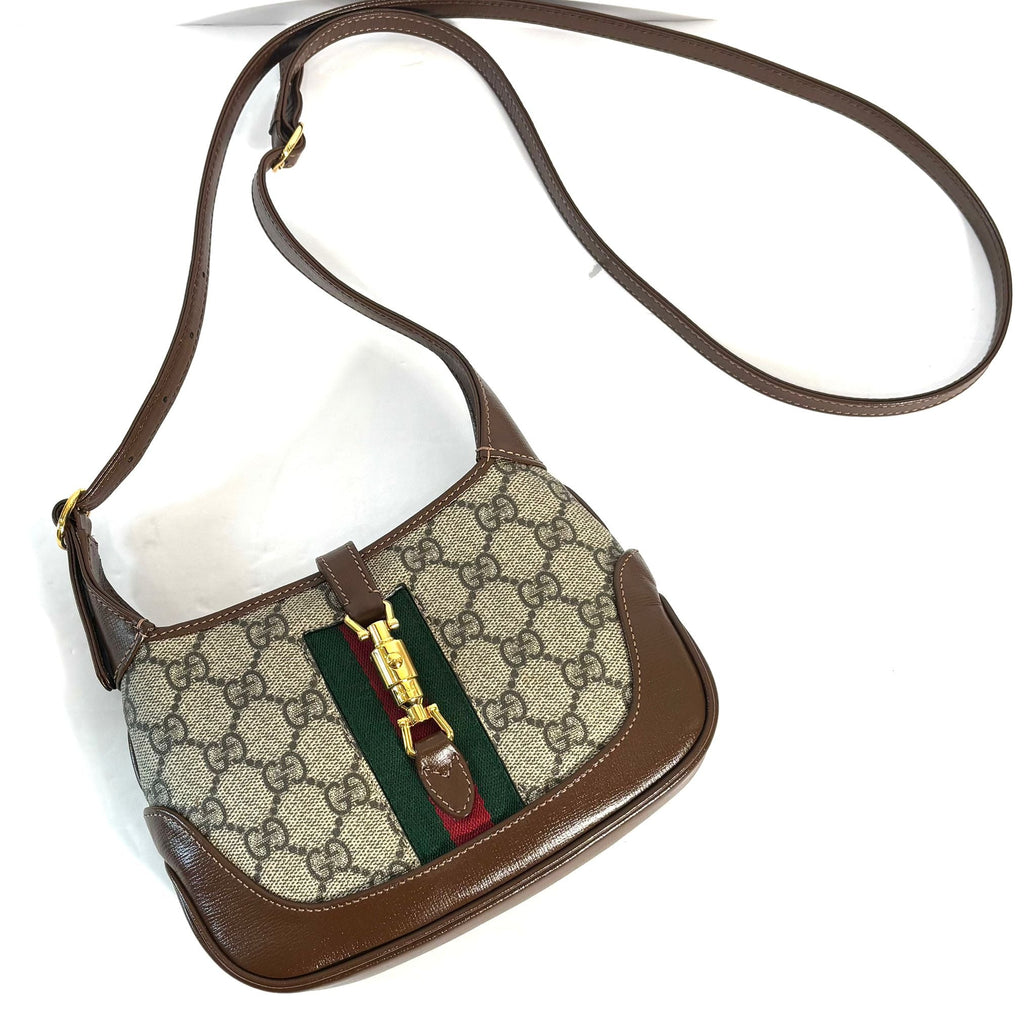 GUCCI GG SUPREME MONOGRAM MINI JACKIE 1961 HOBO BAG