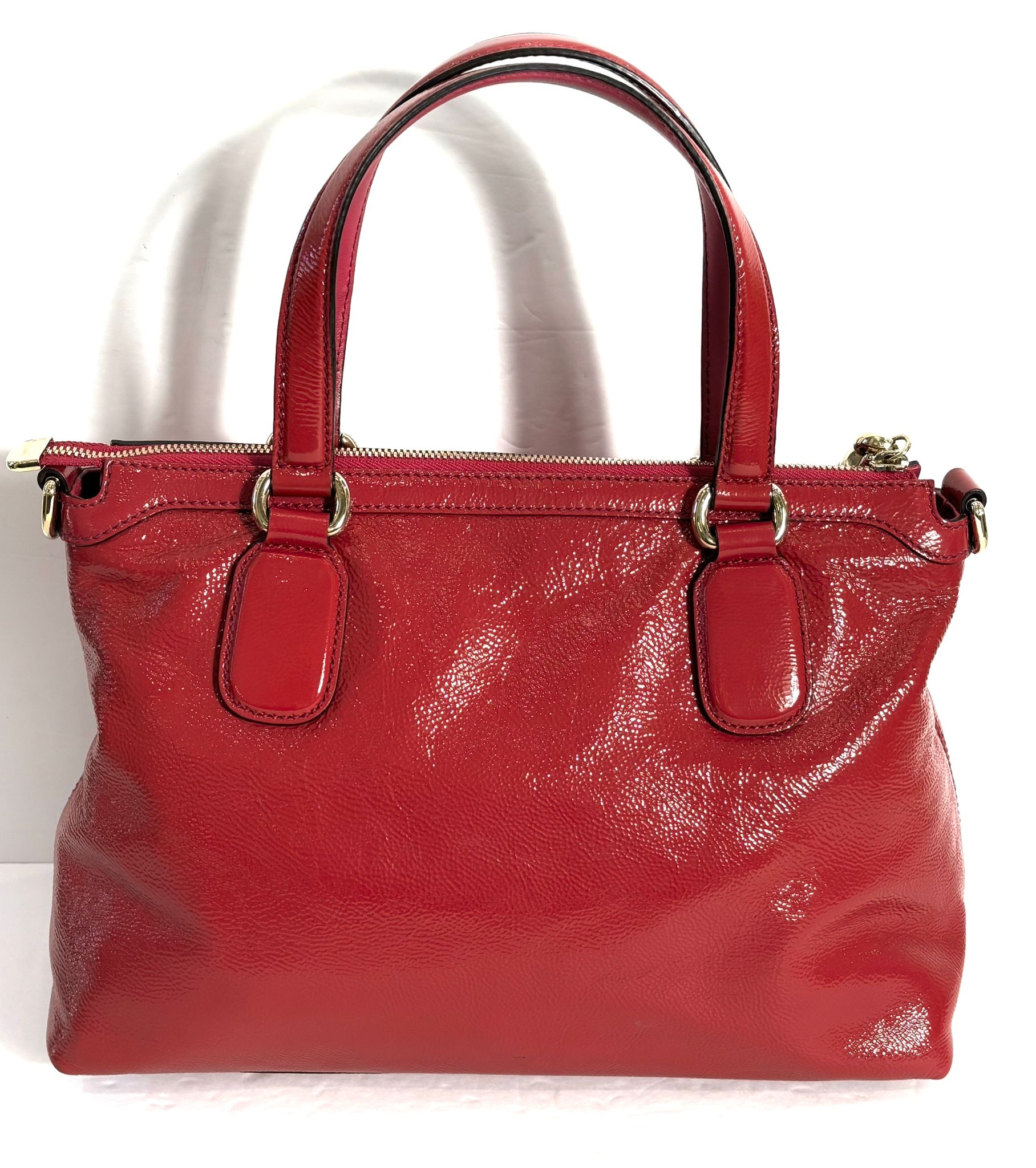 GUCCI GG GLAZED LEATHER SOHO SMALL SHOULDER BAG