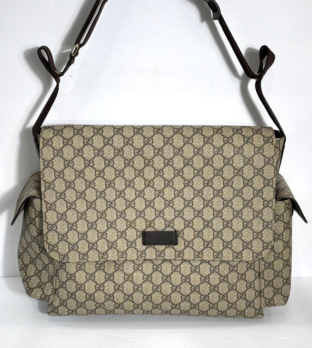 GUCCI GG SUPREME CANVAS PLUS DIAPER BAG