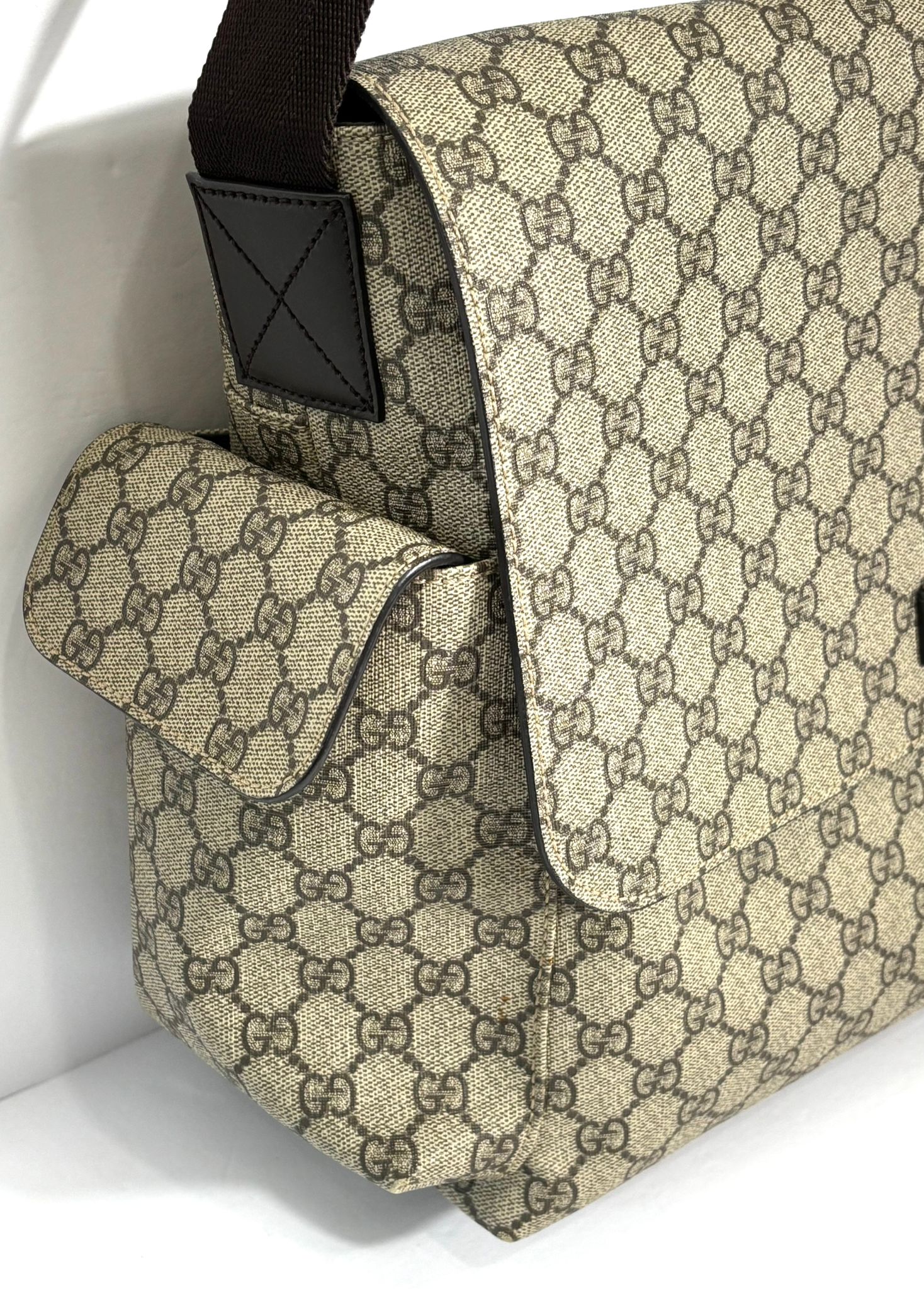 GUCCI GG SUPREME CANVAS PLUS DIAPER BAG