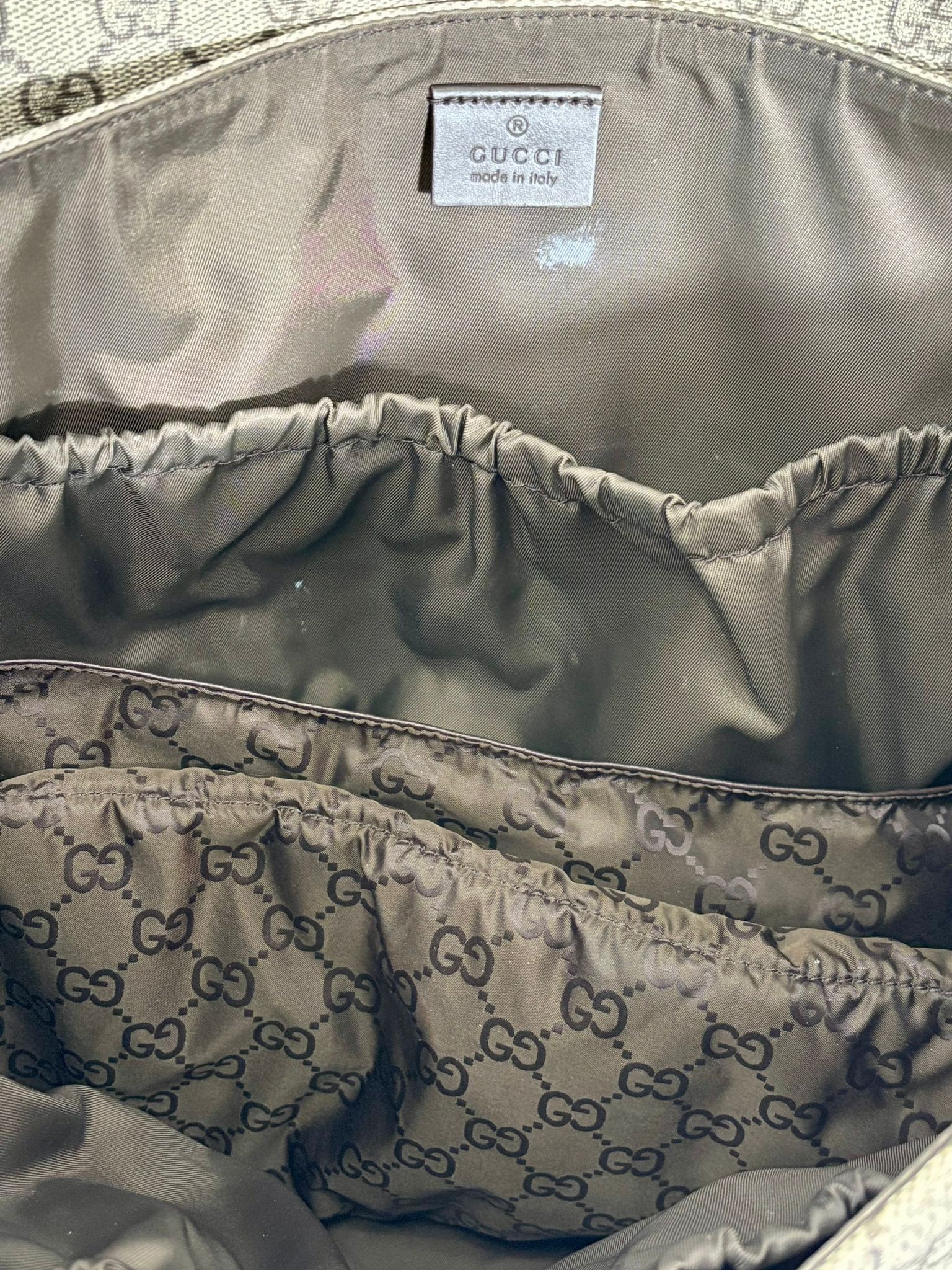 GUCCI GG SUPREME CANVAS PLUS DIAPER BAG