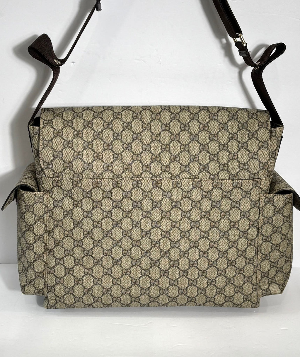 GUCCI GG SUPREME CANVAS PLUS DIAPER BAG