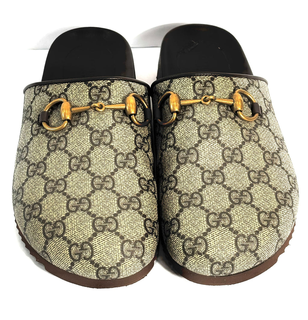 GUCCI GG SUPREME HORSEBIT SLIPPERS