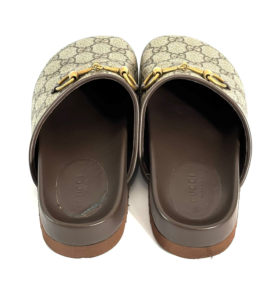 GUCCI GG SUPREME HORSEBIT SLIPPERS