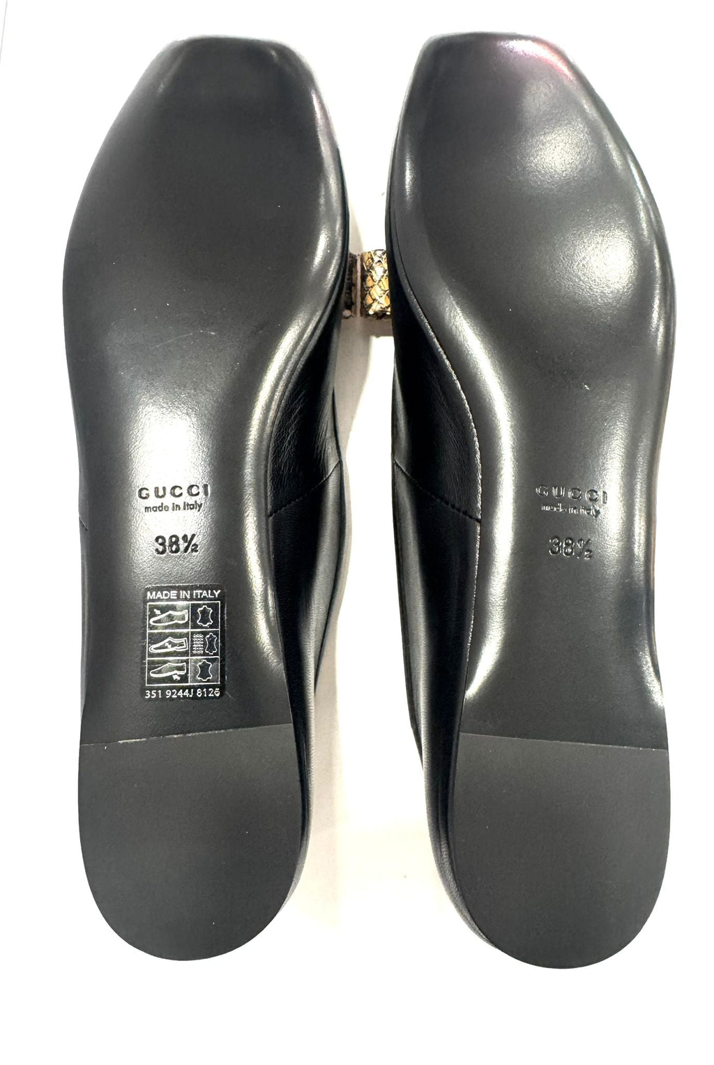 GUCCI INTERLOCKING G LEATHER BALLERINA SHOES