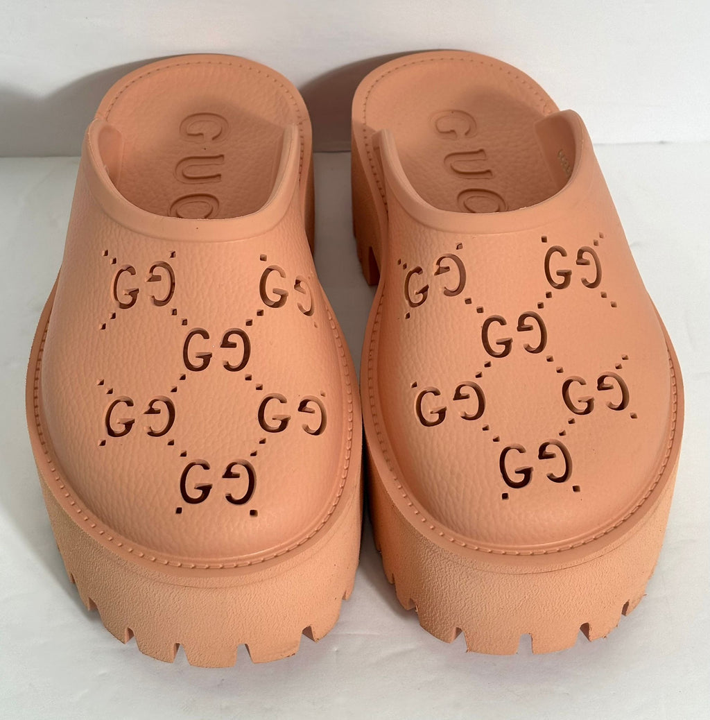 GUCCI ELEA GG LOGO PLATFORM CLOGS