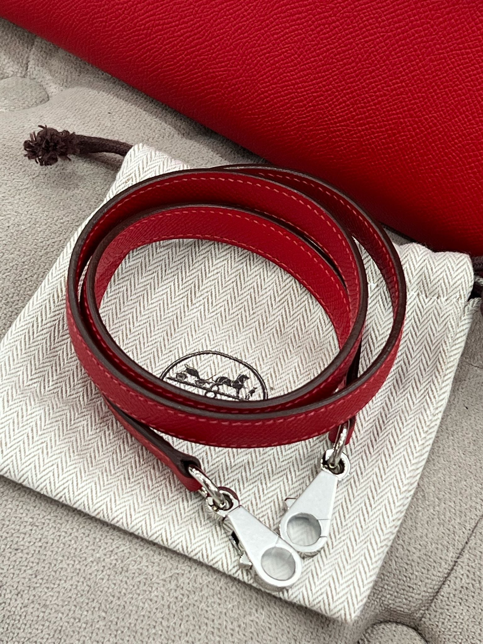 HERMÈS KELLY 32 EPSOM LEATHER ROUGE BAG