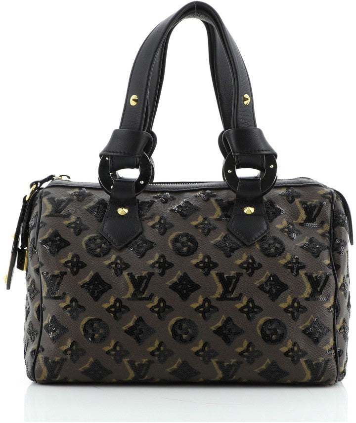 Louis Vuitton Monogram Sequins Eclipse Speedy 28 Bag