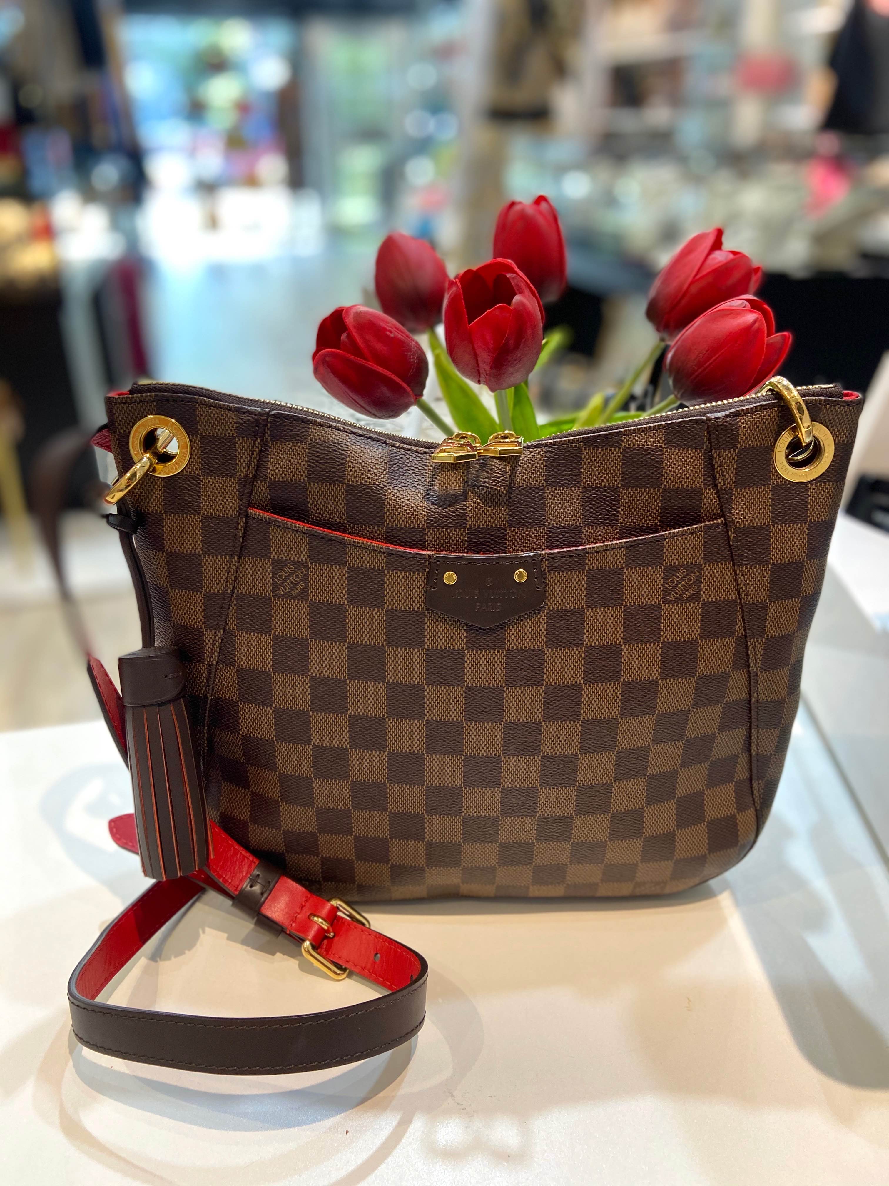 LOUIS VUITTON DAMIER EBENE SOUTH BANK CROSSBODY BAG