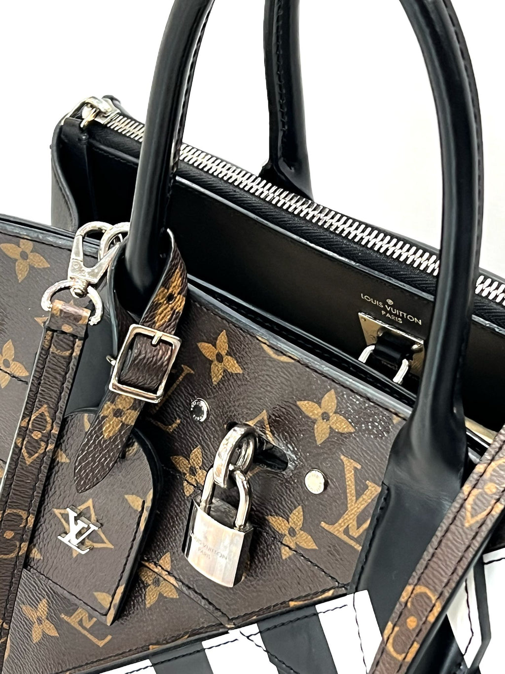 LOUIS VUITTON CALFSKIN MONOGRAM CITY STEAMER STUD MM MINI HANDBAG