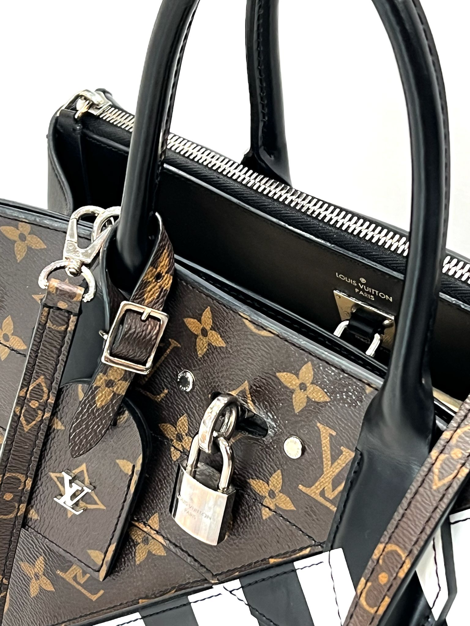 LOUIS VUITTON CALFSKIN MONOGRAM CITY STEAMER STUD MM MINI HANDBAG
