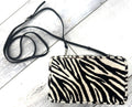 PRADA PONY HAIR ZEBRA CLUTCH WITH STRAP