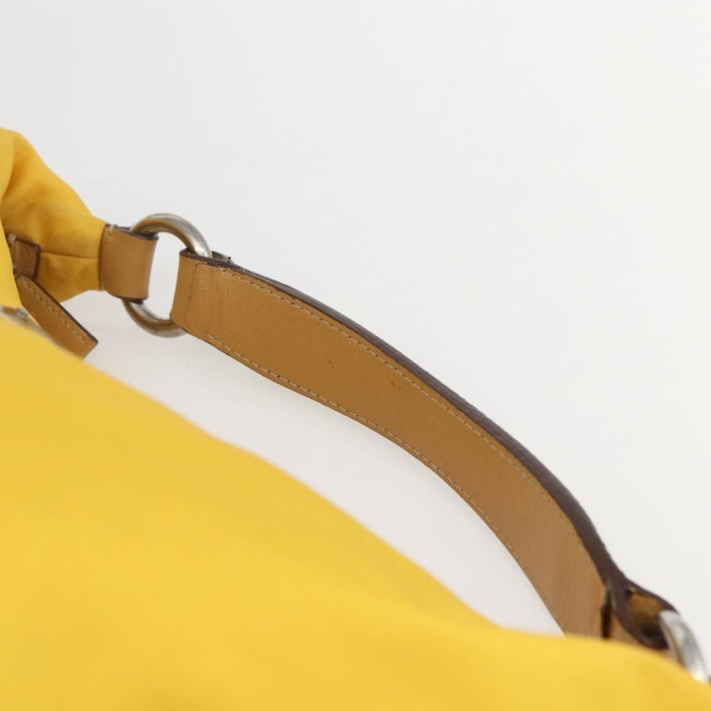 Prada Vintage Shoulder Bag Tessuto Yellow Nylon Shoulder Bag Bag (Pre-Owned)