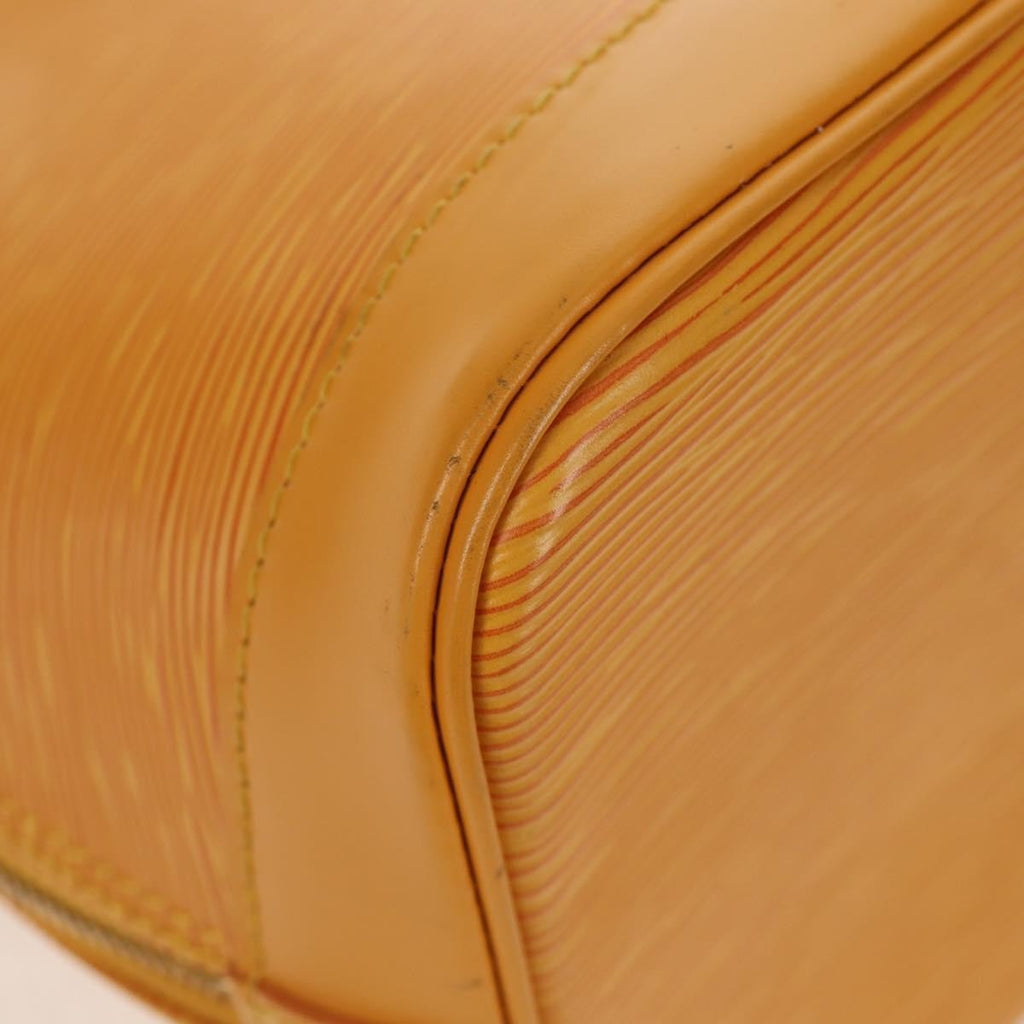Louis Vuitton Alma Handbag Epi Leather Yellow Leather Handbag (Pre-Owned)