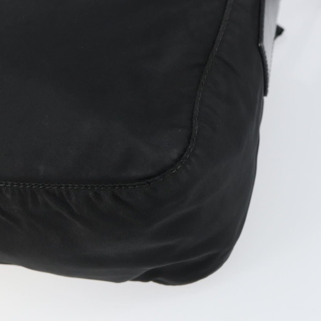 Prada Front Zip Messenger Bag Tessuto Black Nylon Shoulder Bag Bag (Pre-Owned)