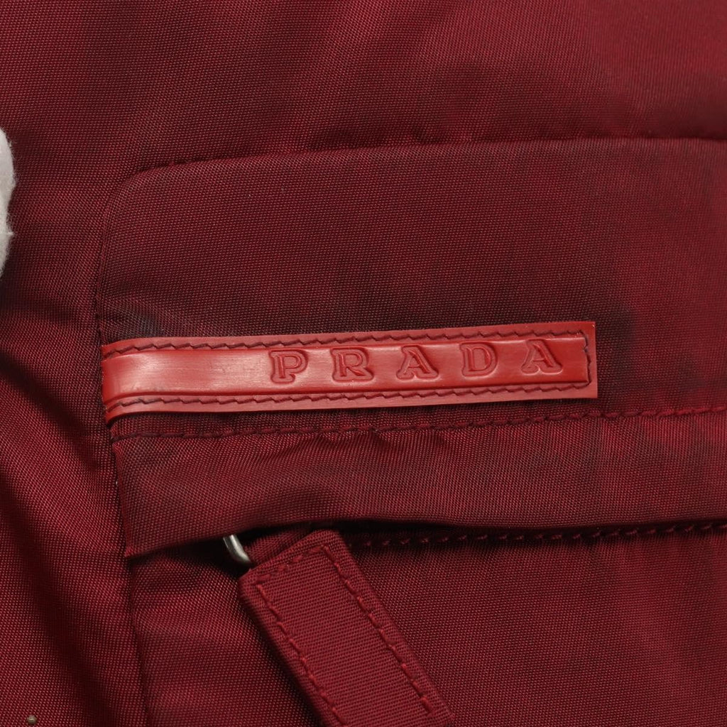 Prada Sport Tote Bag Nylon Red Nylon Tote Bag Bag (Pre-Owned)