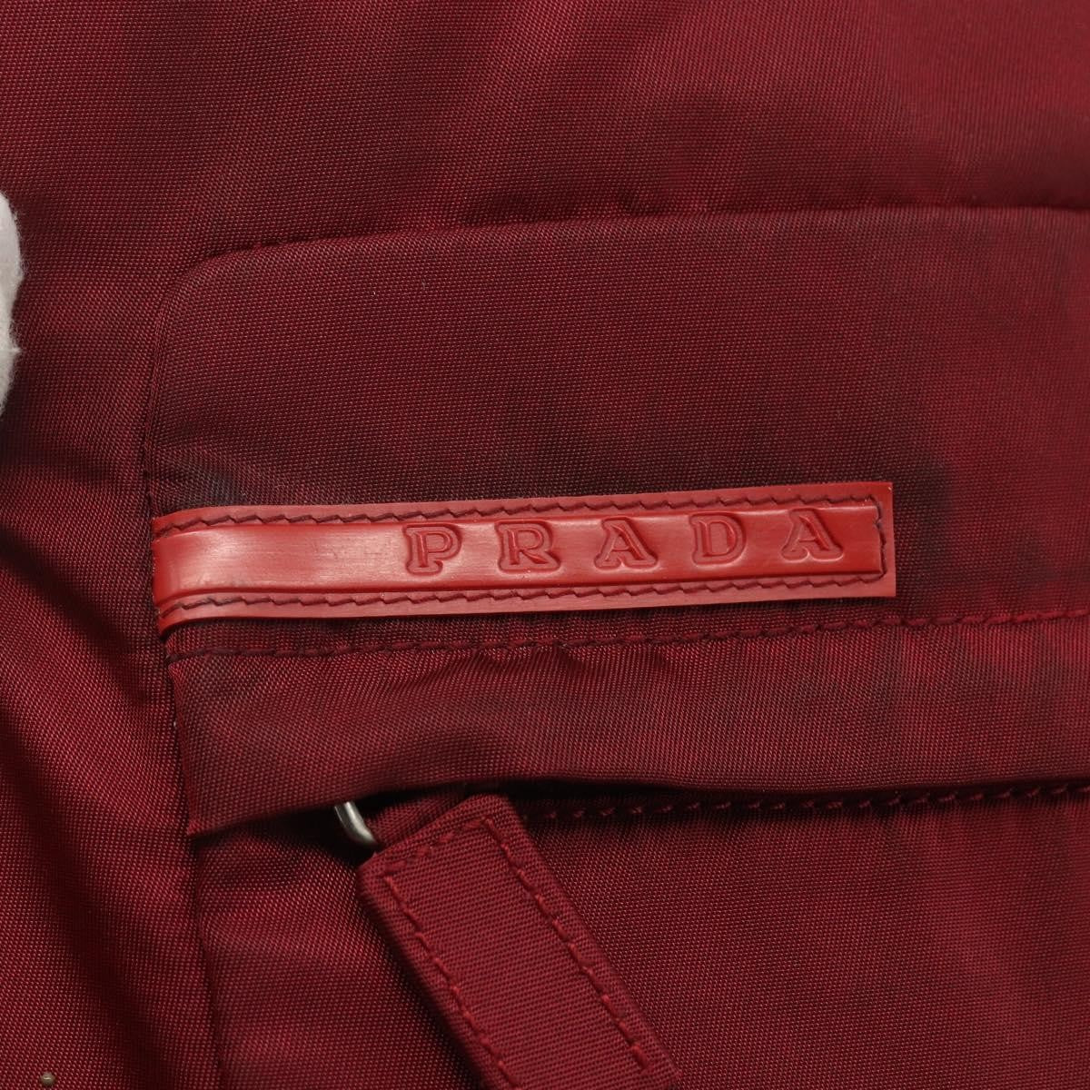 Prada Sport Tote Bag Nylon Red Nylon Tote Bag Bag (Pre-Owned)