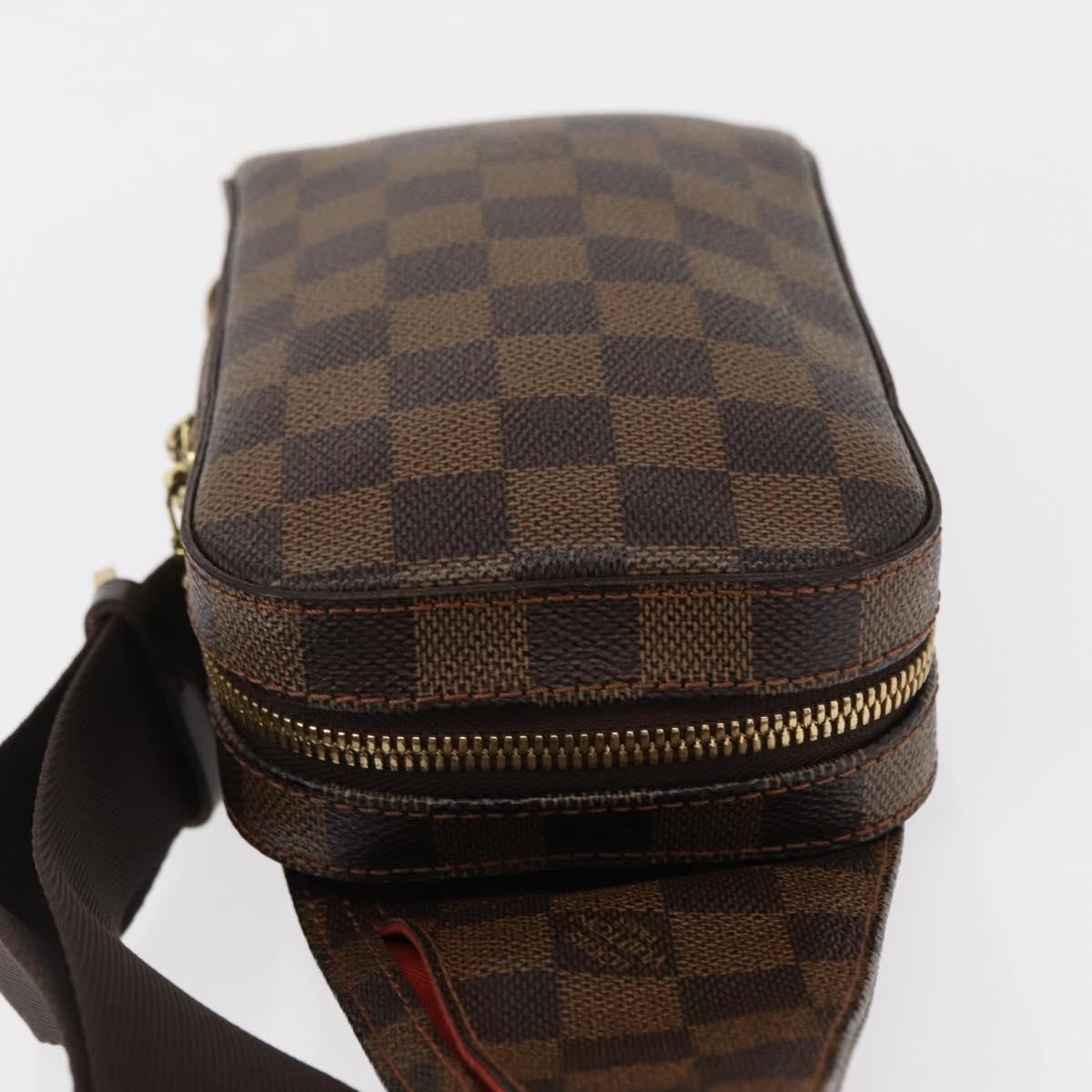 Louis Vuitton Geronimos Waist Bag Damier Brown Canvas Shoulder Bag Bag (Pre-Owned)