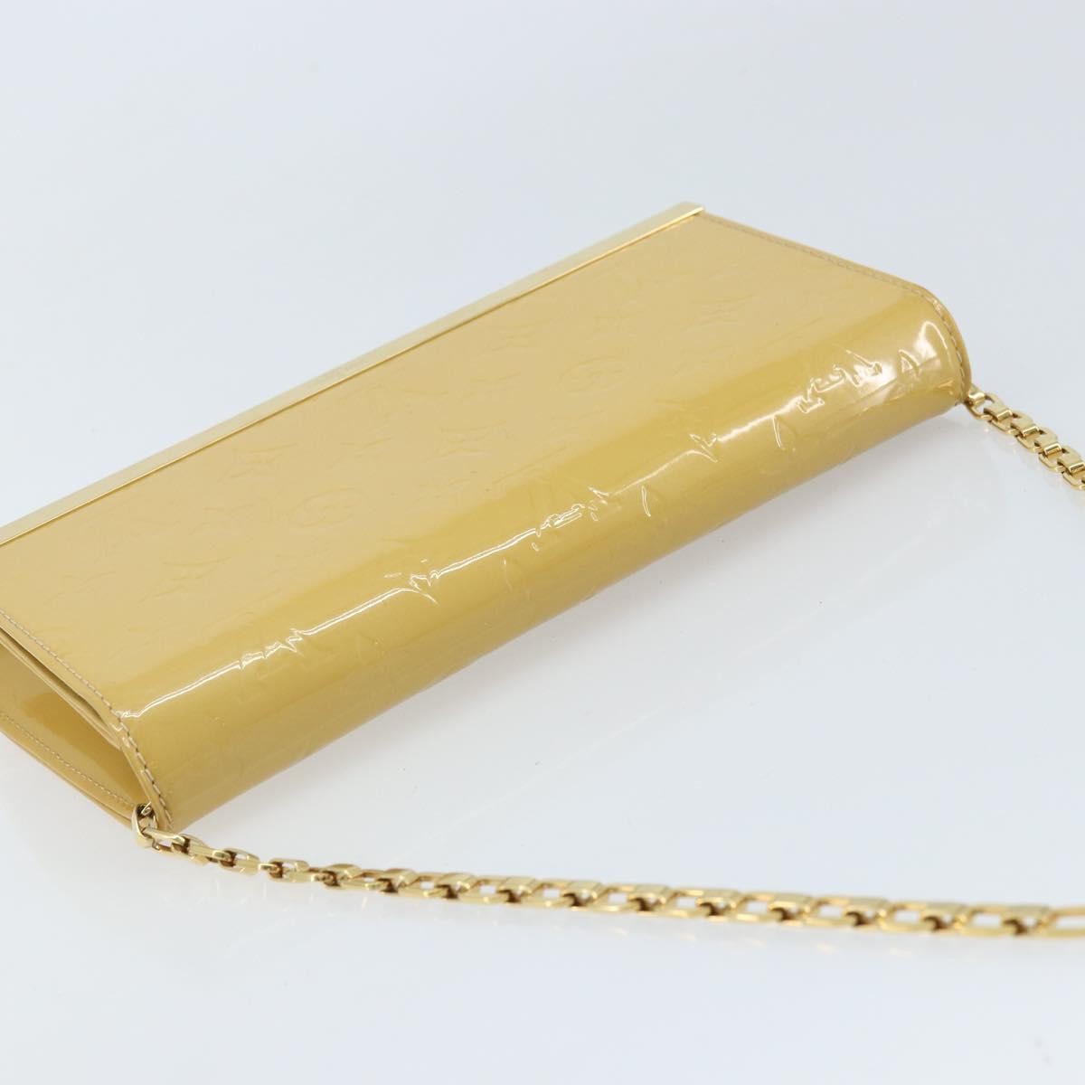 Louis Vuitton Ana Bag Monogram Vernis Yellow Patent_Leather Clutche & Pouche Bag (Pre-Owned)